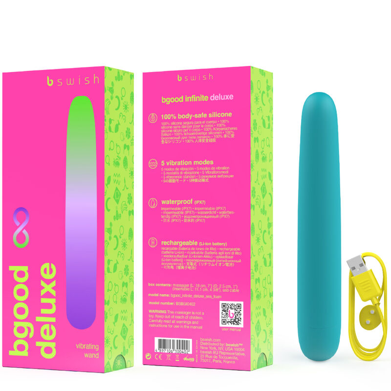 B SWISH - VIBRATEUR RECHARGEABLE B SWISH - BGOOD INFINITE DELUXE SILICONE BLEU B SWISH