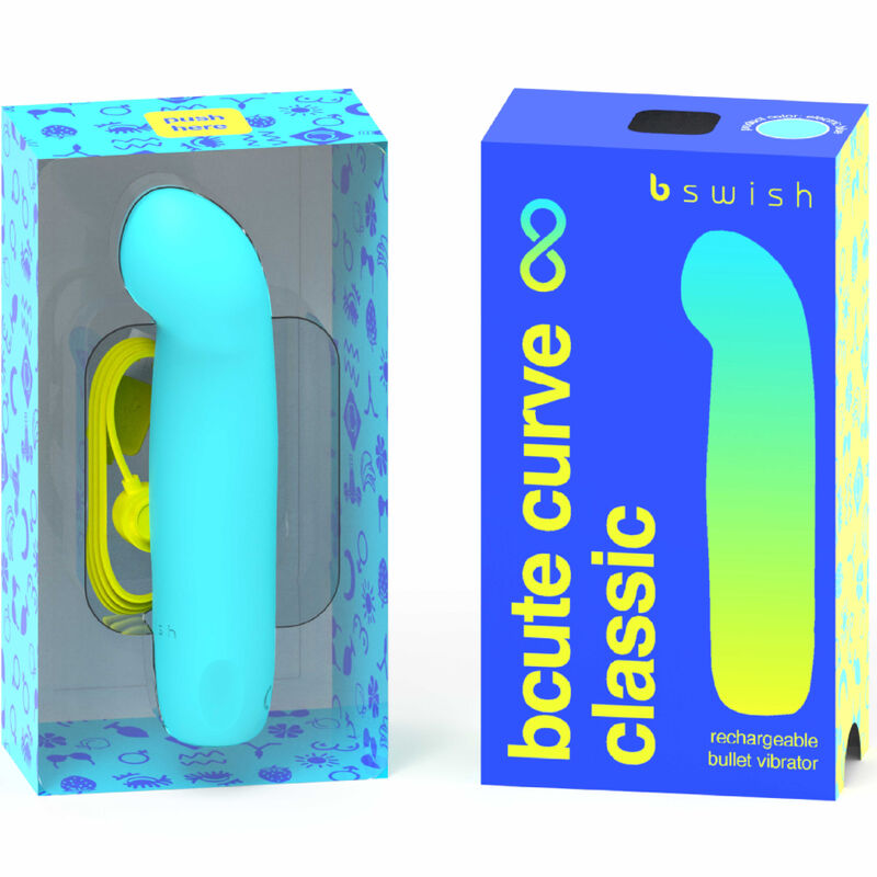 B SWISH - VIBRATEUR RECHARGEABLE BCUTE CURVE INFINITE CLASSIQUE BLEU SILICONE B SWISH