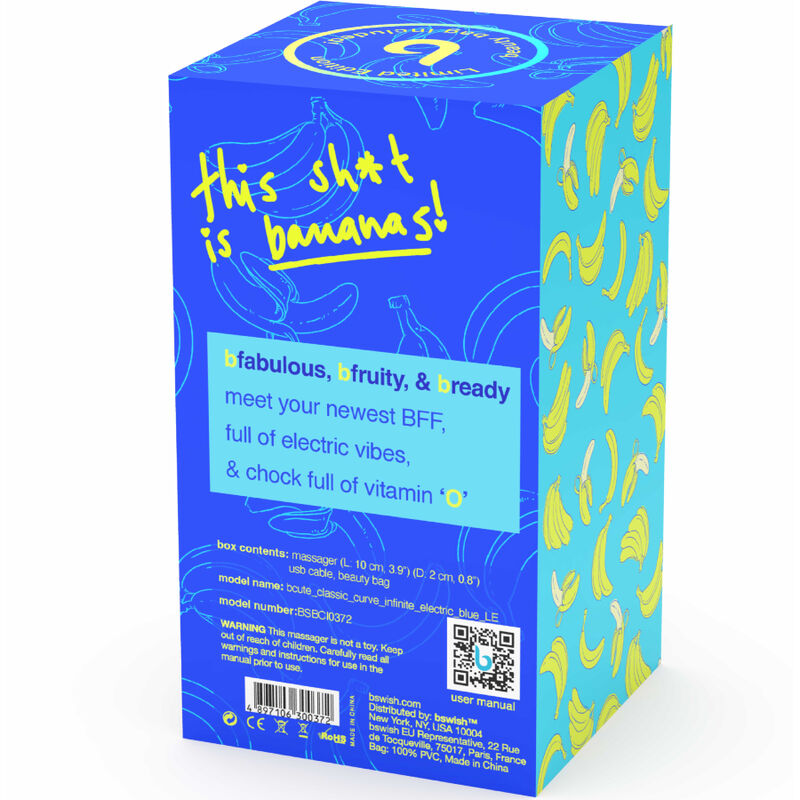 B SWISH - VIBRATEUR RECHARGEABLE EN SILICONE BLEU BCUTE CURVE INFINITE CLASSIC ÉDITION LIMITÉE B SWISH