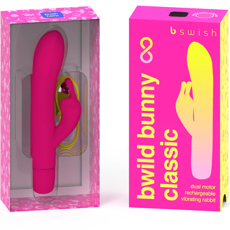 B SWISH - VIBRATEUR RECHARGEABLE CLASSIQUE BWILD BUNNY INFINITE SILICONE ROSE B SWISH