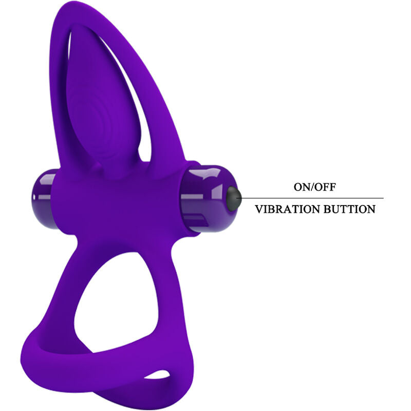 PRETTY LOVE - ANNEAU VIBRATEUR 10 VIBRATIONS SILICONE VIOLETTE PRETTY LOVE MALE