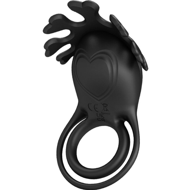 PRETTY LOVE - ANNEAU VIBRATEUR RUBEN 7 VIBRATIONS SILICONE NOIR PRETTY LOVE MALE