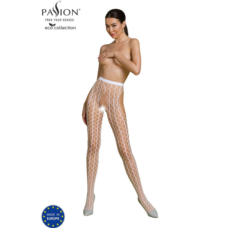 PASSION - BODYSTOCKING ECO COLLECTION ECO S007 ROUGE PASSION WOMAN GARTER & STOCK
