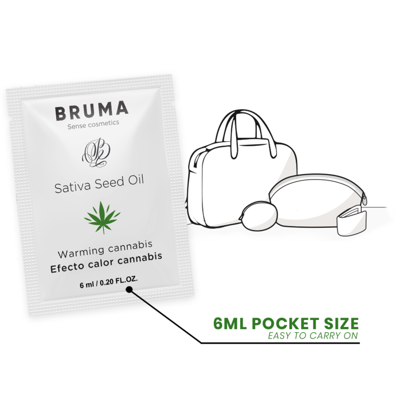 BRUMA - HUILE DE GRAINES DE SATIVA GEL GLISSANT RÉCHAUFFANT SAVEUR DE CANNABIS 6 ML BRUMA
