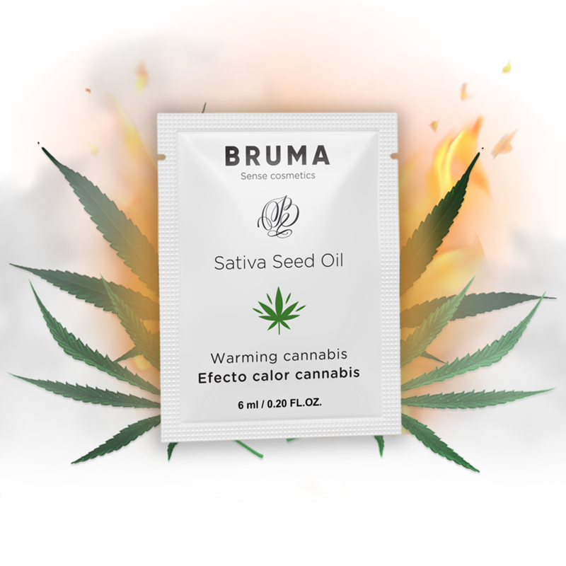BRUMA - HUILE DE GRAINES DE SATIVA GEL GLISSANT RÉCHAUFFANT SAVEUR DE CANNABIS 6 ML BRUMA