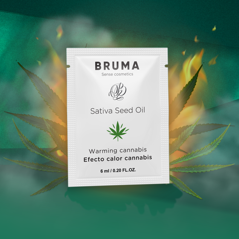 BRUMA - HUILE DE GRAINES DE SATIVA GEL GLISSANT RÉCHAUFFANT SAVEUR DE CANNABIS 6 ML BRUMA