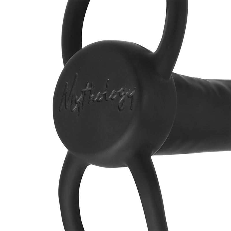 MYTHOLOGY - GODE ANAL COBI ONYX AVEC ANNEAU DE BITE ET TESTICULE 13 CM EN SILICONE MYTHOLOGY FANTASY DILDO