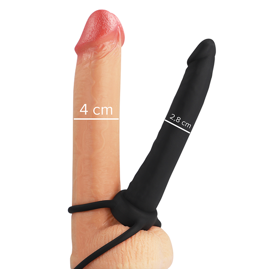 MYTHOLOGY - GODE ANAL COBI ONYX AVEC ANNEAU DE BITE ET TESTICULE 13 CM EN SILICONE MYTHOLOGY FANTASY DILDO