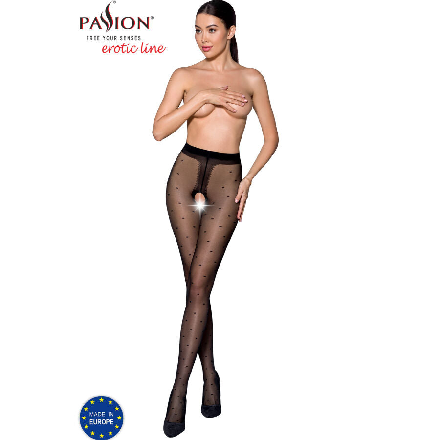 PASSION - TIOPEN 018 COLLANT NOIR 1/2 20 DEN PASSION WOMAN GARTER & STOCK