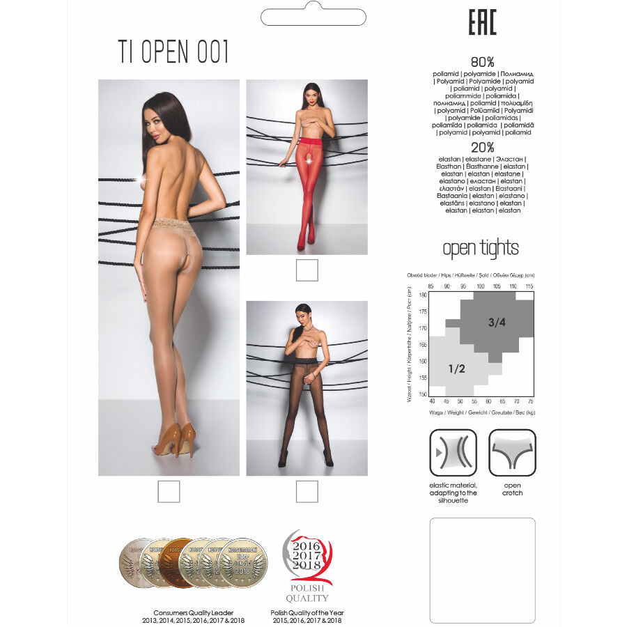 PASSION - TIOPEN 001 COLLANT NOIR 1/2 20 DEN PASSION WOMAN GARTER & STOCK