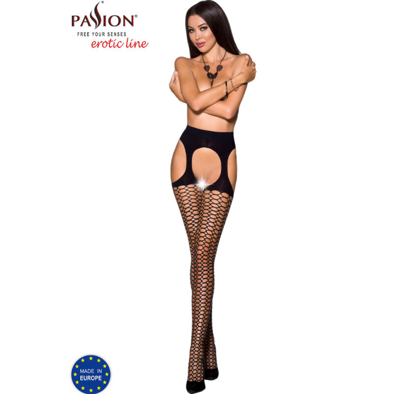 PASSION - TIOPEN 004 COLLANT NOIR 1/2 40 DEN PASSION WOMAN GARTER & STOCK