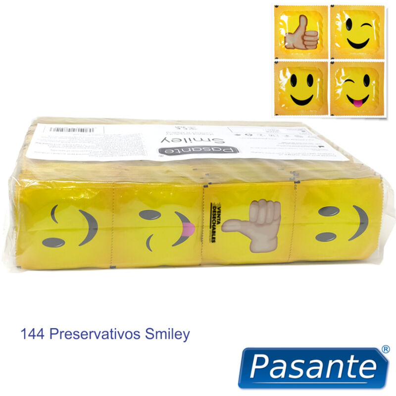 PASANTE - PRÉSERVATIFS SMILEY SAC 144 UNITÉS PASANTE