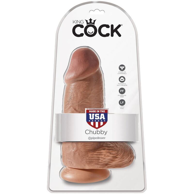KING COCK - PÉNIS RÉALISTE CHUBBY 23 CM CARAMEL KING COCK