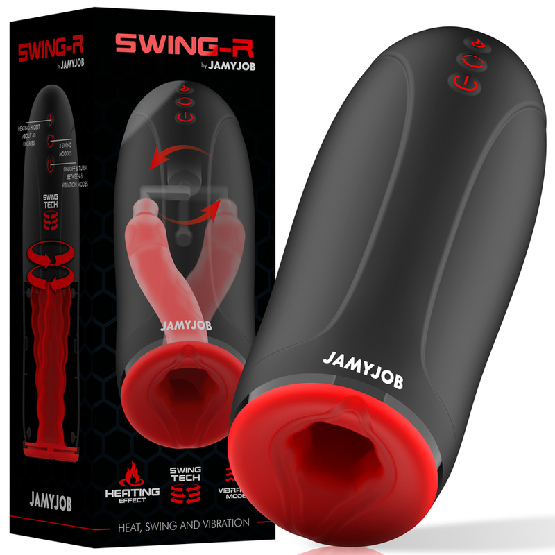 JAMYJOB - MASTURBATEUR  EFFET CHAUFFANT SWING-R, SWING TECH ET VIBRATION JAMYJOB