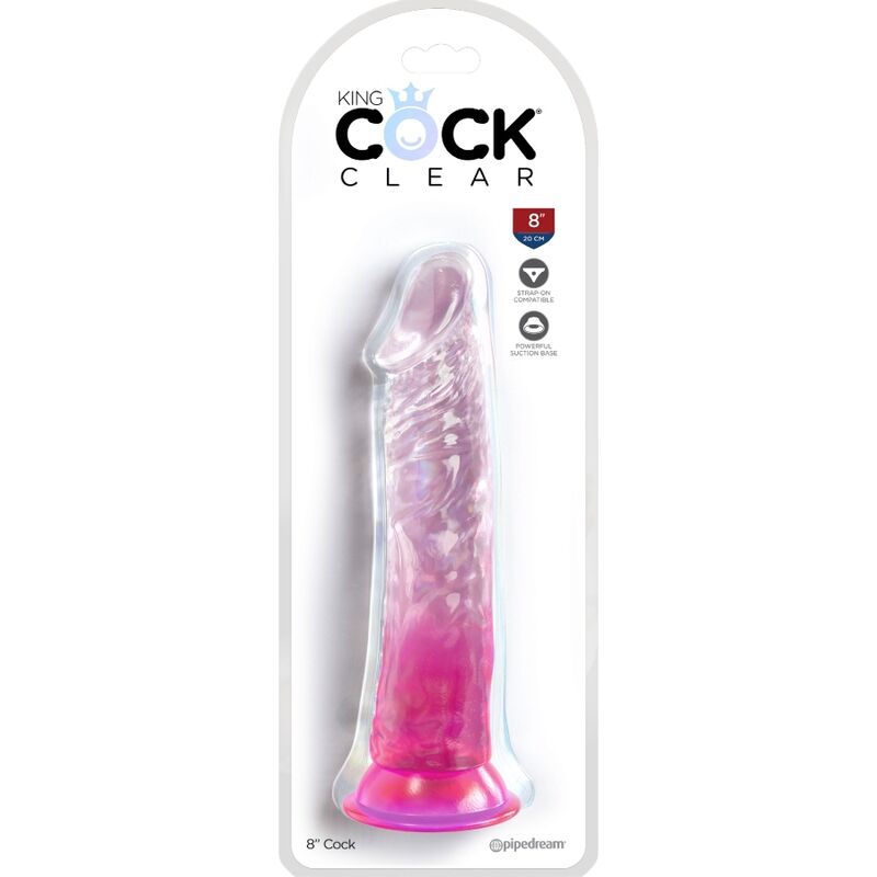 KING COCK - CLEAR PÉNIS RÉALISTE 19.7 CM ROSE KING COCK