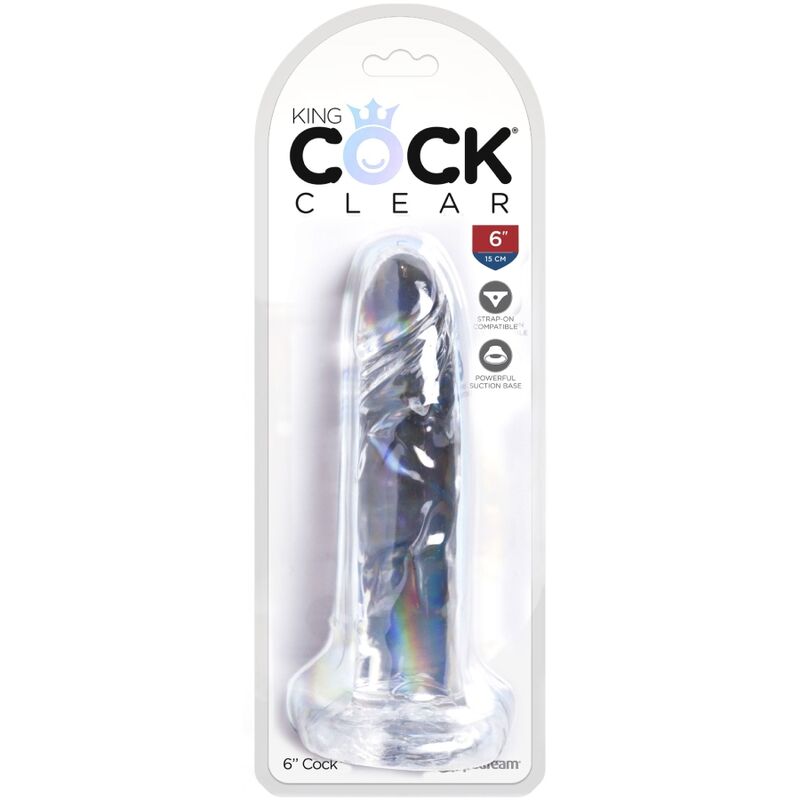 KING COCK - CLEAR PÉNIS RÉALISTE 15.5 CM TRANSPARENT KING COCK
