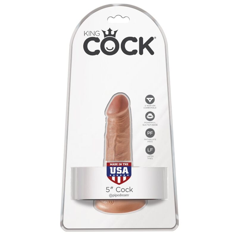 KING COCK - PÉNIS RÉALISTE 12 CM CARAMEL KING COCK