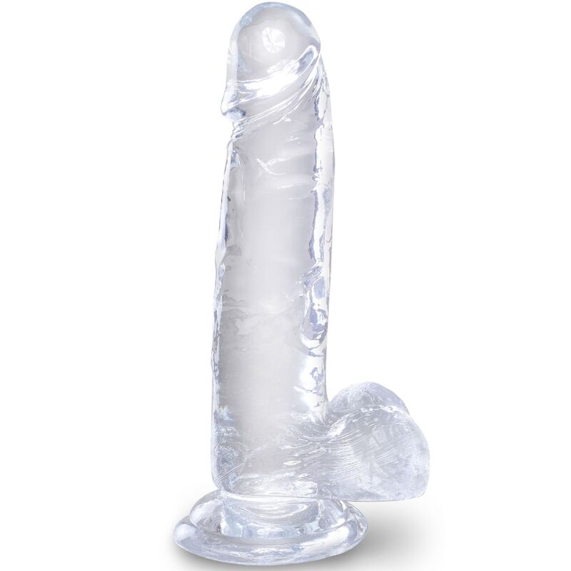 KING COCK - CLEAR PÉNIS RÉALISTE AVEC BOULES 15.2 CM TRANSPARENT KING COCK