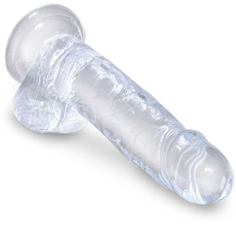 KING COCK - CLEAR PÉNIS RÉALISTE AVEC BOULES 15.2 CM TRANSPARENT KING COCK