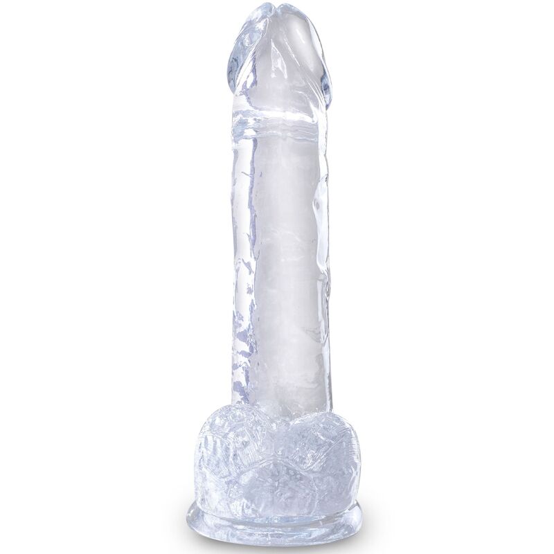 KING COCK - CLEAR PÉNIS RÉALISTE AVEC BOULES 15.2 CM TRANSPARENT KING COCK
