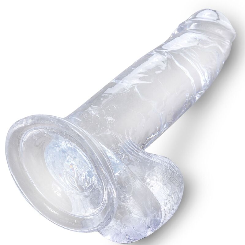 KING COCK - CLEAR PÉNIS RÉALISTE AVEC BOULES 15.2 CM TRANSPARENT KING COCK
