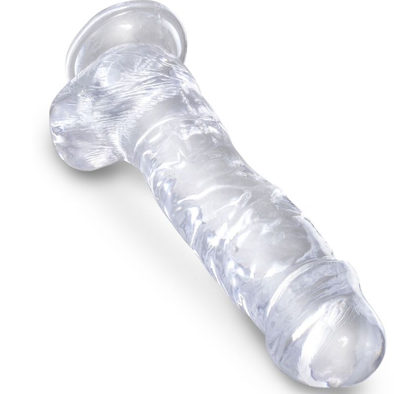 KING COCK - CLEAR PÉNIS RÉALISTE AVEC BOULES 16.5 CM TRANSPARENT KING COCK