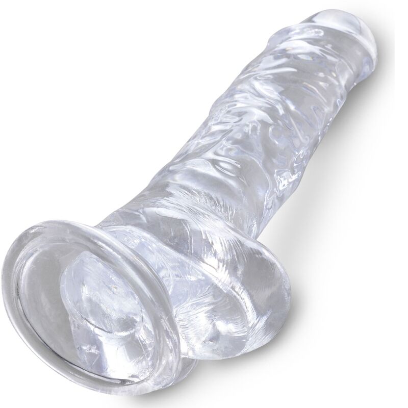 KING COCK - CLEAR PÉNIS RÉALISTE AVEC BOULES 16.5 CM TRANSPARENT KING COCK