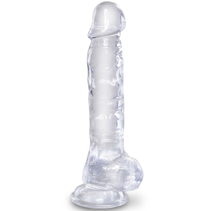 KING COCK - CLEAR PÉNIS RÉALISTE AVEC BOULES 16.5 CM TRANSPARENT KING COCK