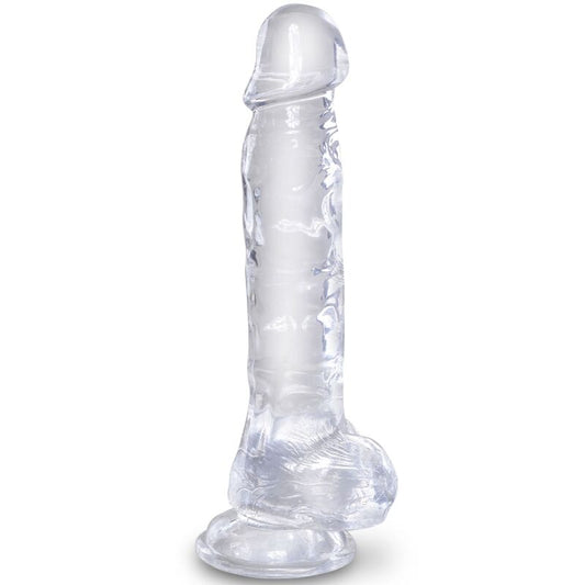 KING COCK - CLEAR PÉNIS RÉALISTE AVEC BOULES 16.5 CM TRANSPARENT KING COCK