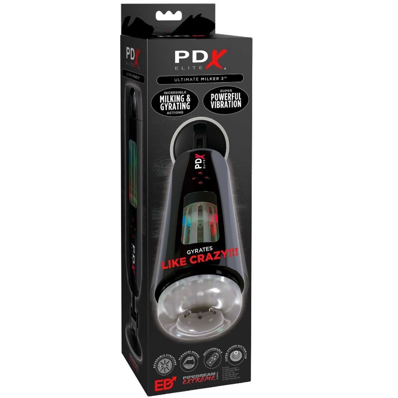 PDX ELITE - STROKER ULTIMATE MILKER 2 ROTATIF ET VIBRATEUR PDX ELITE