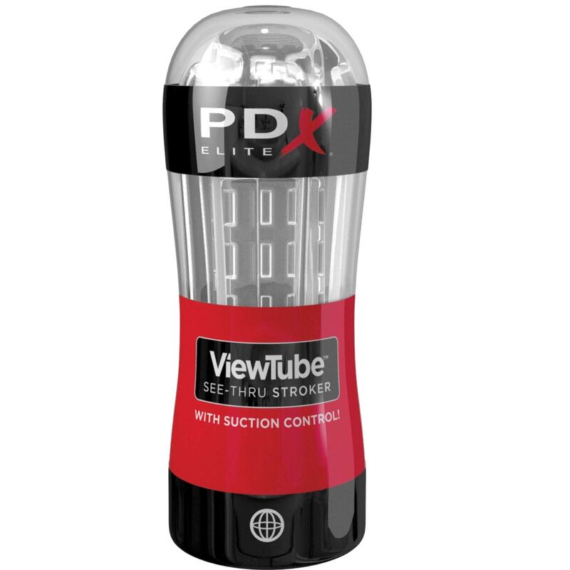 PDX ELITE - MASTURBATEUR STROKER TUBE DE VUE CONTRÔLE ASPIRATION TRANSPARENT PDX ELITE