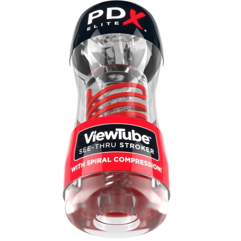 PDX ELITE - STROKER VIEWTUBE 2 SPIRALE COMPRESSION TRANSPARENT PDX ELITE