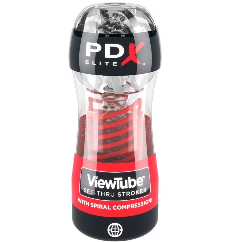 PDX ELITE - STROKER VIEWTUBE 2 SPIRALE COMPRESSION TRANSPARENT PDX ELITE