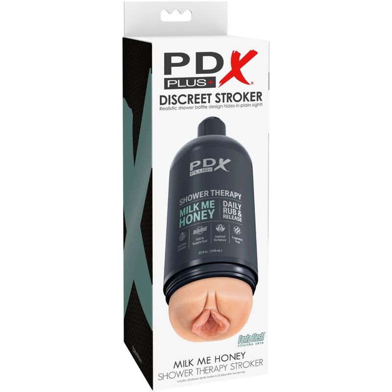 PDX PLUS - MASTURBATEUR STROKER CONCEPTION DISCRÈTE DE LA BOUTEILLE DE SHAMPOOING AU MIEL MILK ME PDX PLUS+