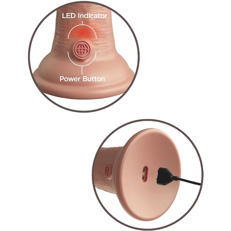 KING COCK - ELITE GODE RÉALISTE VIBRANT & SILICONE 15.2 CM KING COCK