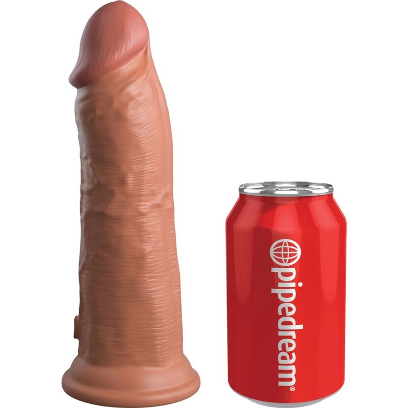 KING COCK - ELITE GODE RÉALISTE VIBRANT & SILICONE 20.3 CM CARAMEL KING COCK