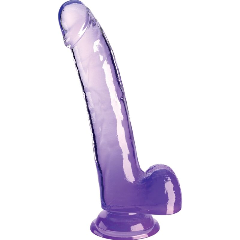 KING COCK - CLEAR GODE AVEC TESTICULES 20.3 CM VIOLET KING COCK