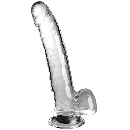 KING COCK - CLEAR GODE AVEC TESTICULES 20.3 CM TRANSPARENT KING COCK