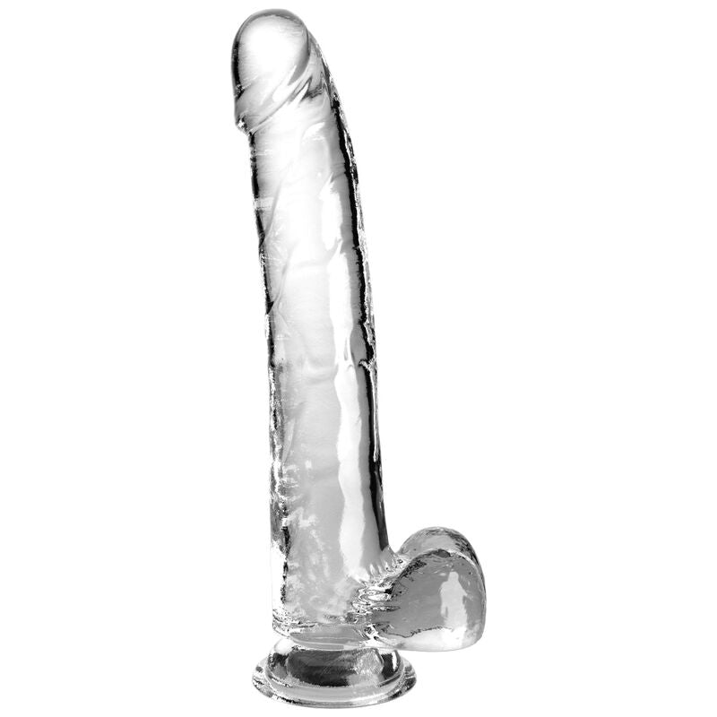 KING COCK - CLEAR GODE AVEC TESTICULES 24.8 CM TRANSPARENT KING COCK