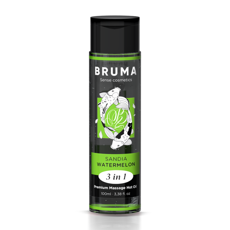 BRUMA - HUILE DE MASSAGE PREMIUM EFFET CHALEUR SAVEUR DE PASTÈQUE 3 EN 1 - 100 ML BRUMA