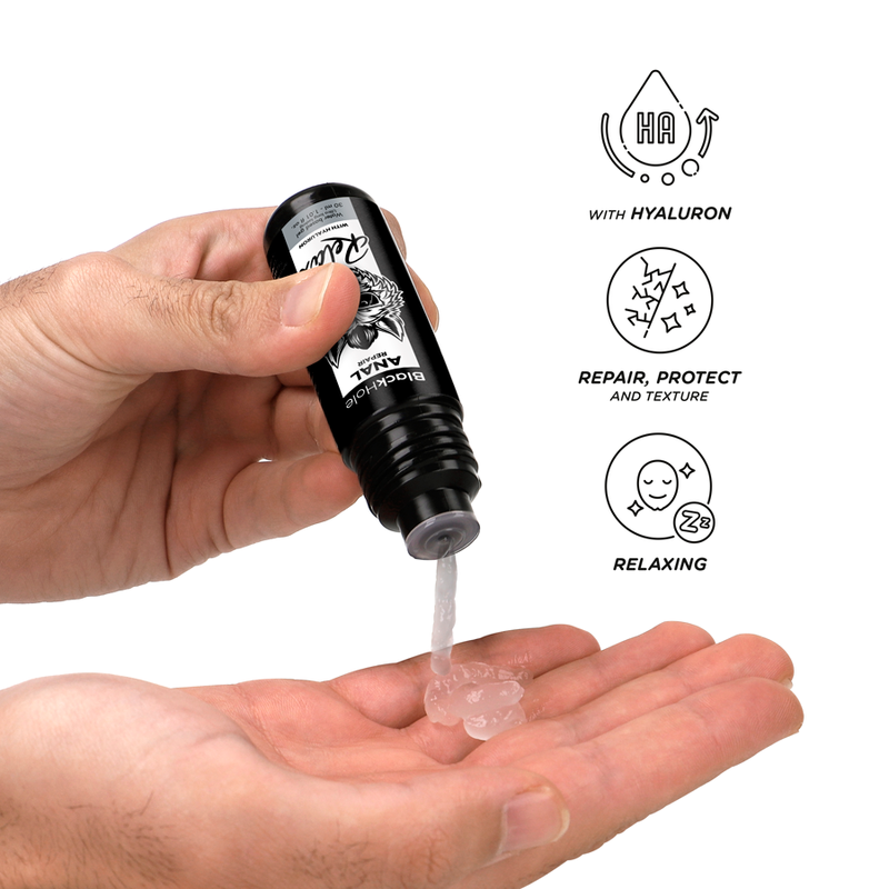 BLACK HOLE - RÉPARATION ANALE RELAX À BASE D'EAU AVEC HYALURON 30 ML BLACK HOLE