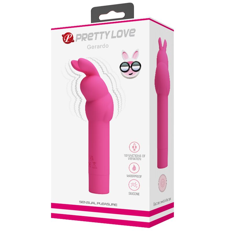 PRETTY LOVE - VIBRATEUR EN SILICONE GERARDO FUSCHIA RABBIT PRETTY LOVE