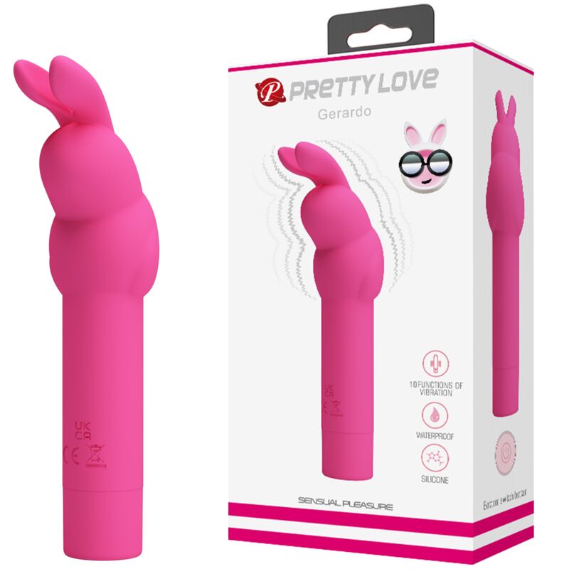 PRETTY LOVE - VIBRATEUR EN SILICONE GERARDO FUSCHIA RABBIT PRETTY LOVE