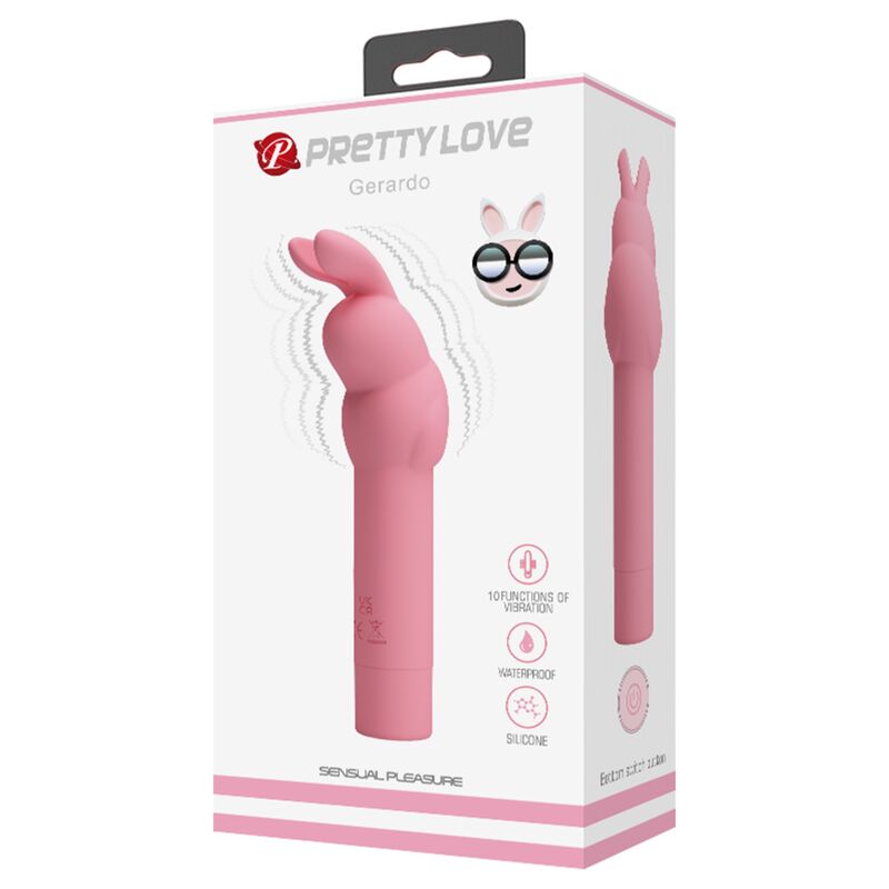 PRETTY LOVE - VIBRATEUR EN SILICONE LAPIN ROSE GERARDO PRETTY LOVE