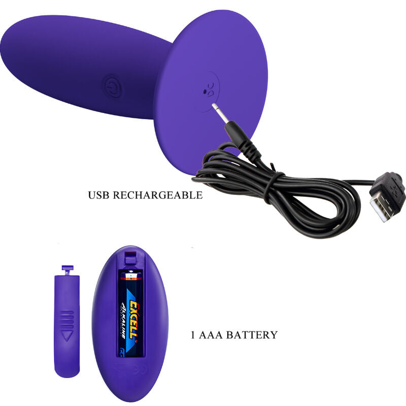 PRETTY LOVE - VIBRATEUR ANAL YOUTH PLUG TÉLÉCOMMANDE VIOLET PRETTY LOVE YOUTH