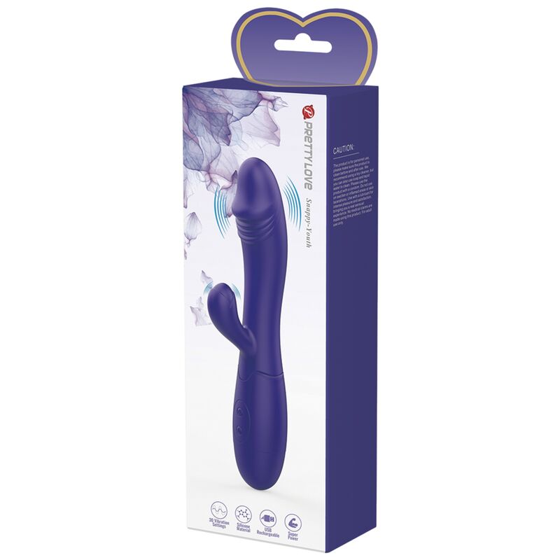 PRETTY LOVE - VIBRATEUR SNAPPY YOUTH & STIMULATEUR DE POINT G VIOLET PRETTY LOVE LED