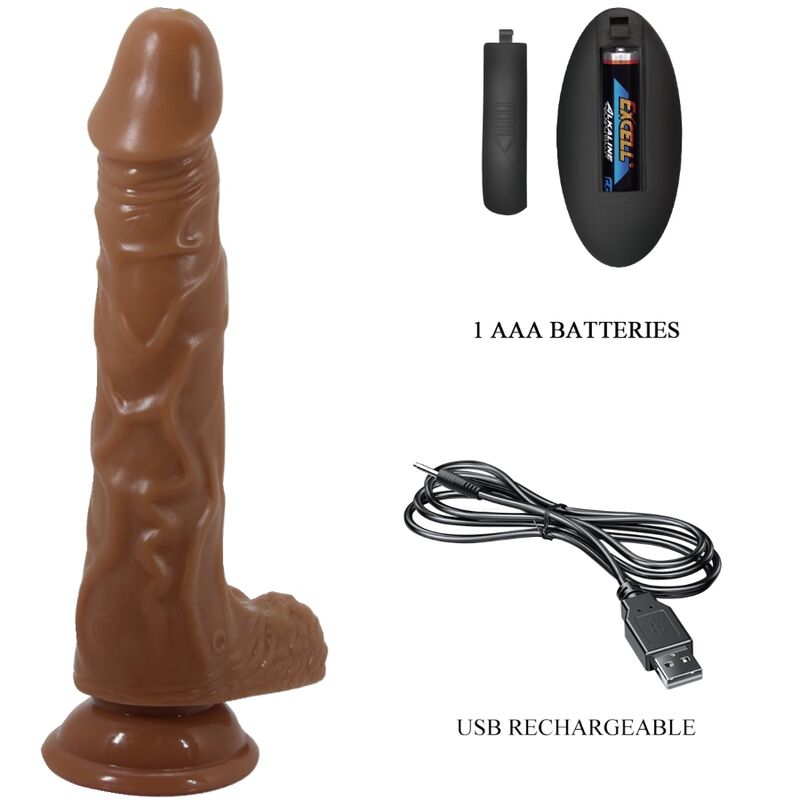 BAILE - BODACH VIBRATEUR RÉALISTE AVEC VENTOUSE TÉLÉCOMMANDE BAILE DILDOS