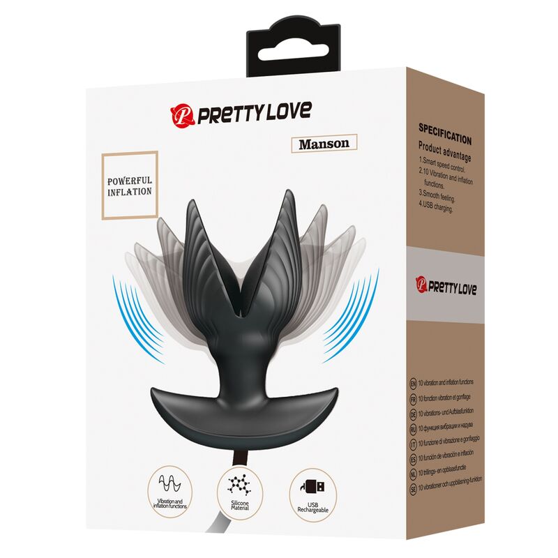 PRETTY LOVE - PLUG ANAL GONFLABLE & RECHARGEABLE PRETTY LOVE BOTTOM