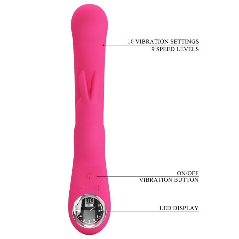 PRETTY LOVE - VIBRATEUR LAMAR LAPIN ET POINT G ROSE PRETTY LOVE LED