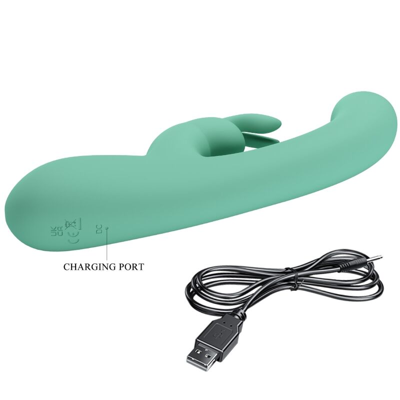 PRETTY LOVE - VIBRATEUR LAMAR LAPIN ET POINT G VERT PRETTY LOVE LED